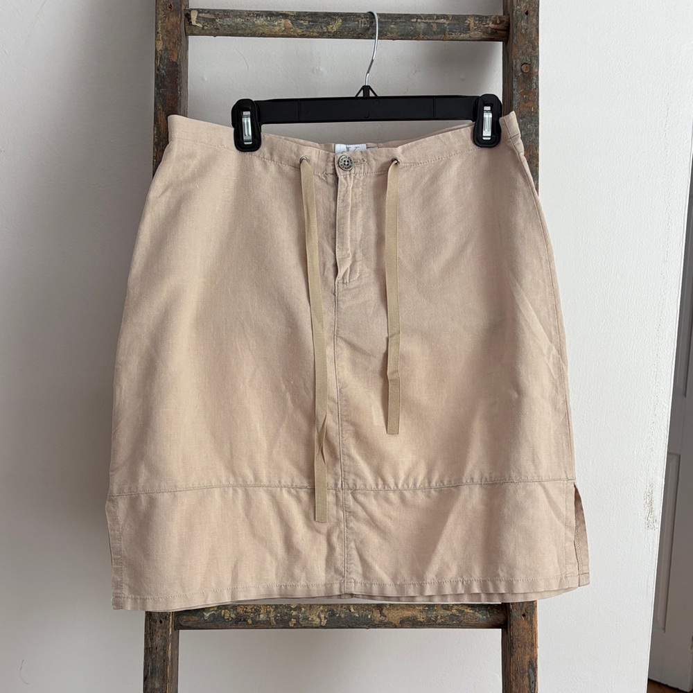 Calvin Klein Jeans Tan Skirt with Drawstring